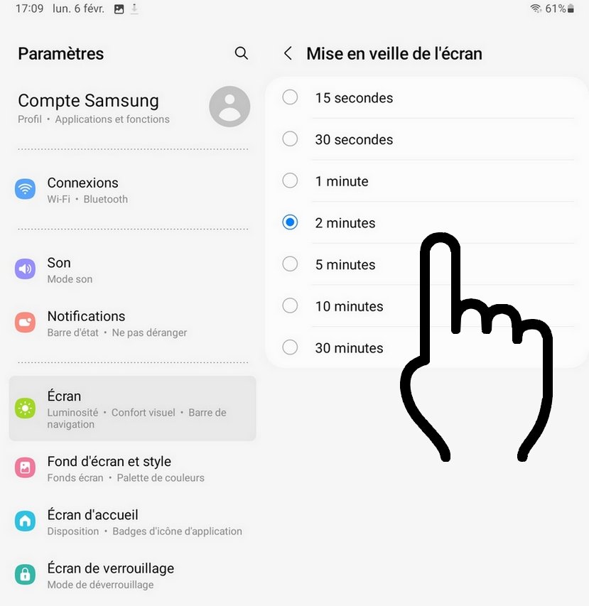 Comment modifier la durée de mise en veille de votre smartphone ou de votre tablette.