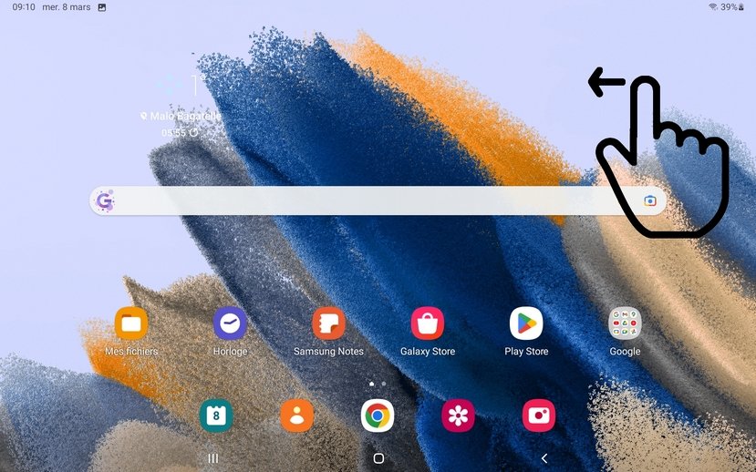 Ouvrir les paramètres sur sa tablette