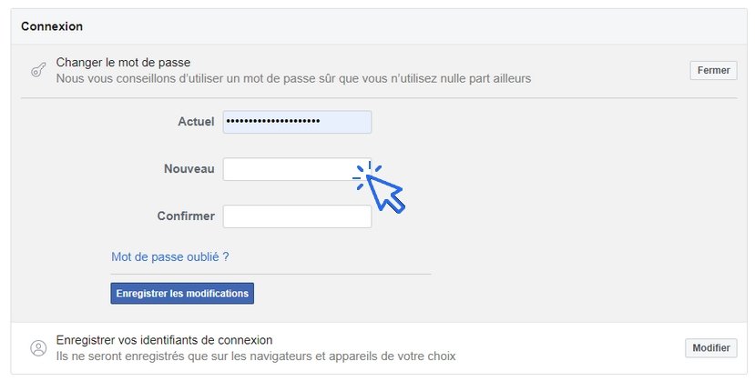 Comment changer le mot de passe de Facebook sur ordinateur