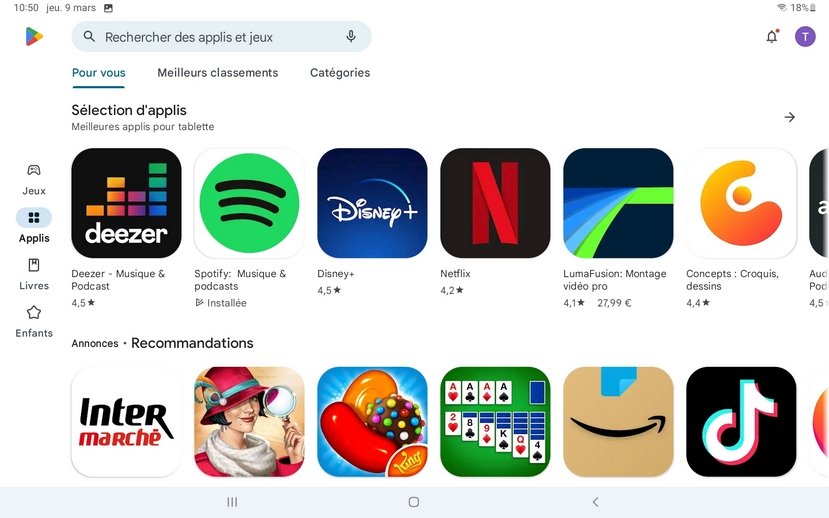 GooglePlay, le PlayStore de Google