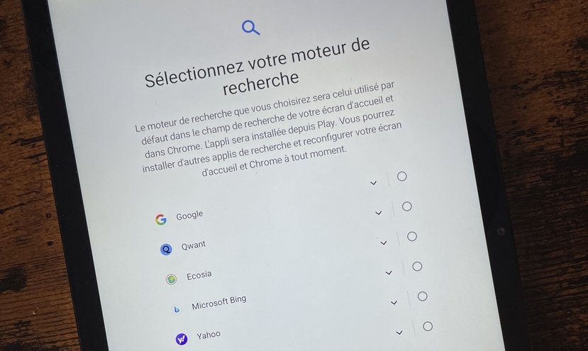 Choisir moteur de recherche
