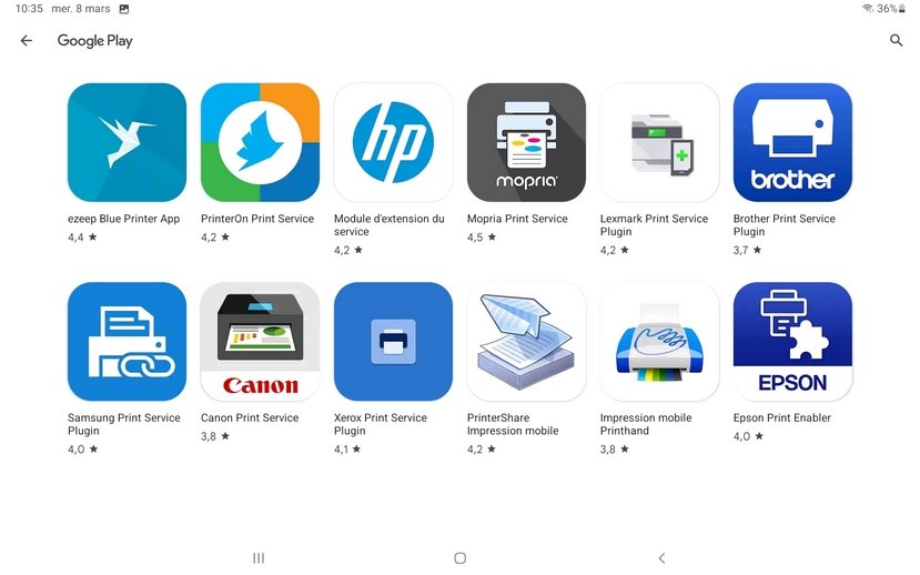 Installer l'application du constructeur de l'imprimante