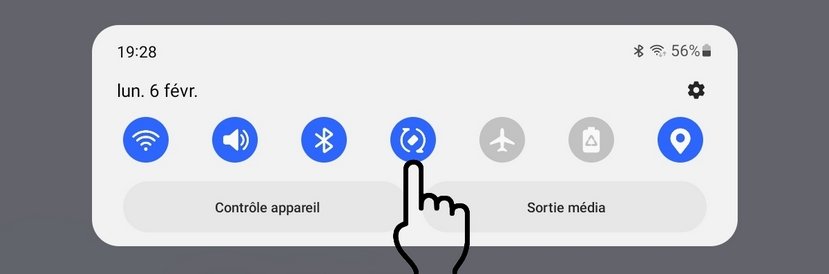 Activer la rotation automatique de l'écran de votre tablette