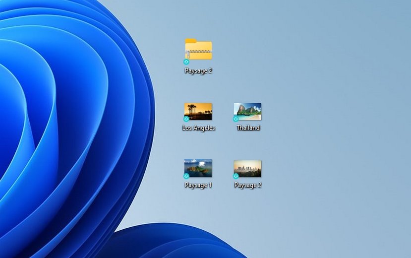 dossier compressé créé Décompresser des fichiers dans Windows