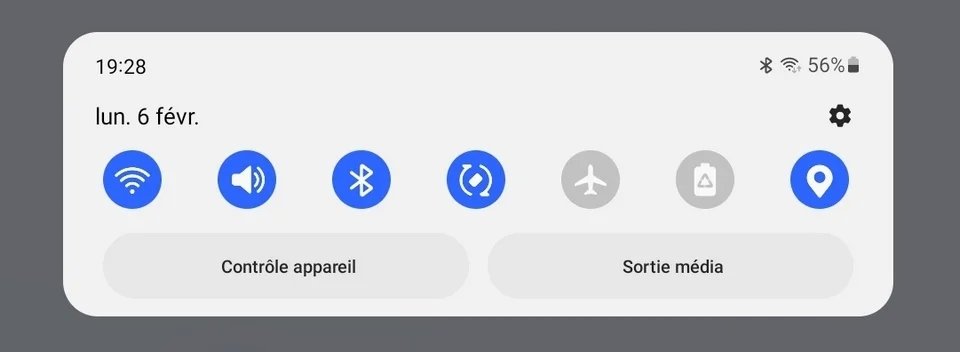 You can also access the settings by pulling down the status bar at the top of the screen